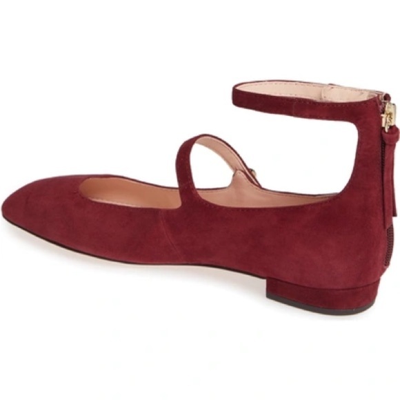 JCREW POPPY TWO-STRAP BALLET FLAT IN BURGUNDY - Picture 3 of 6
